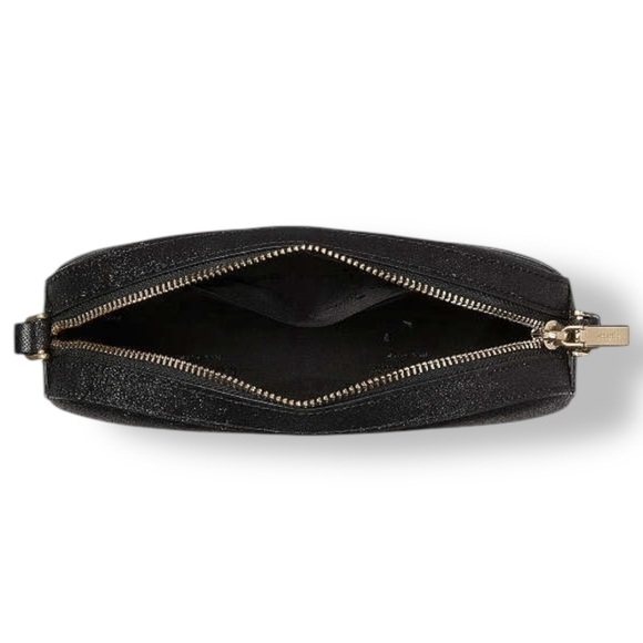Kate Spade 🪢 NWT Glitter Black Oval Camera Crossbody Bag - Picture 4 of 9
